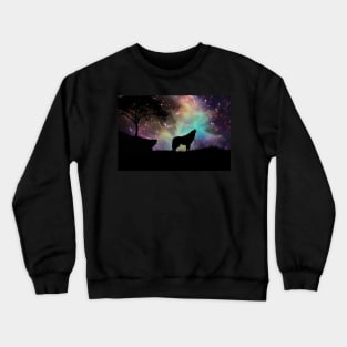 Galaxy wolf Crewneck Sweatshirt
